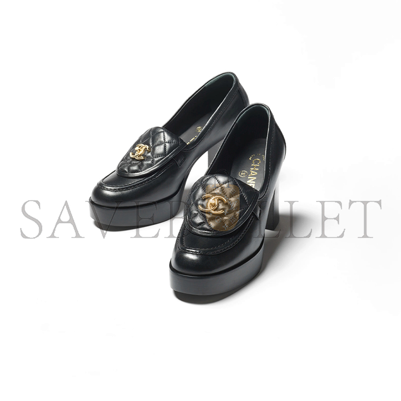 Ch**el moccasins lambskin black 9cm g46692